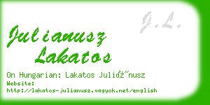 julianusz lakatos business card
